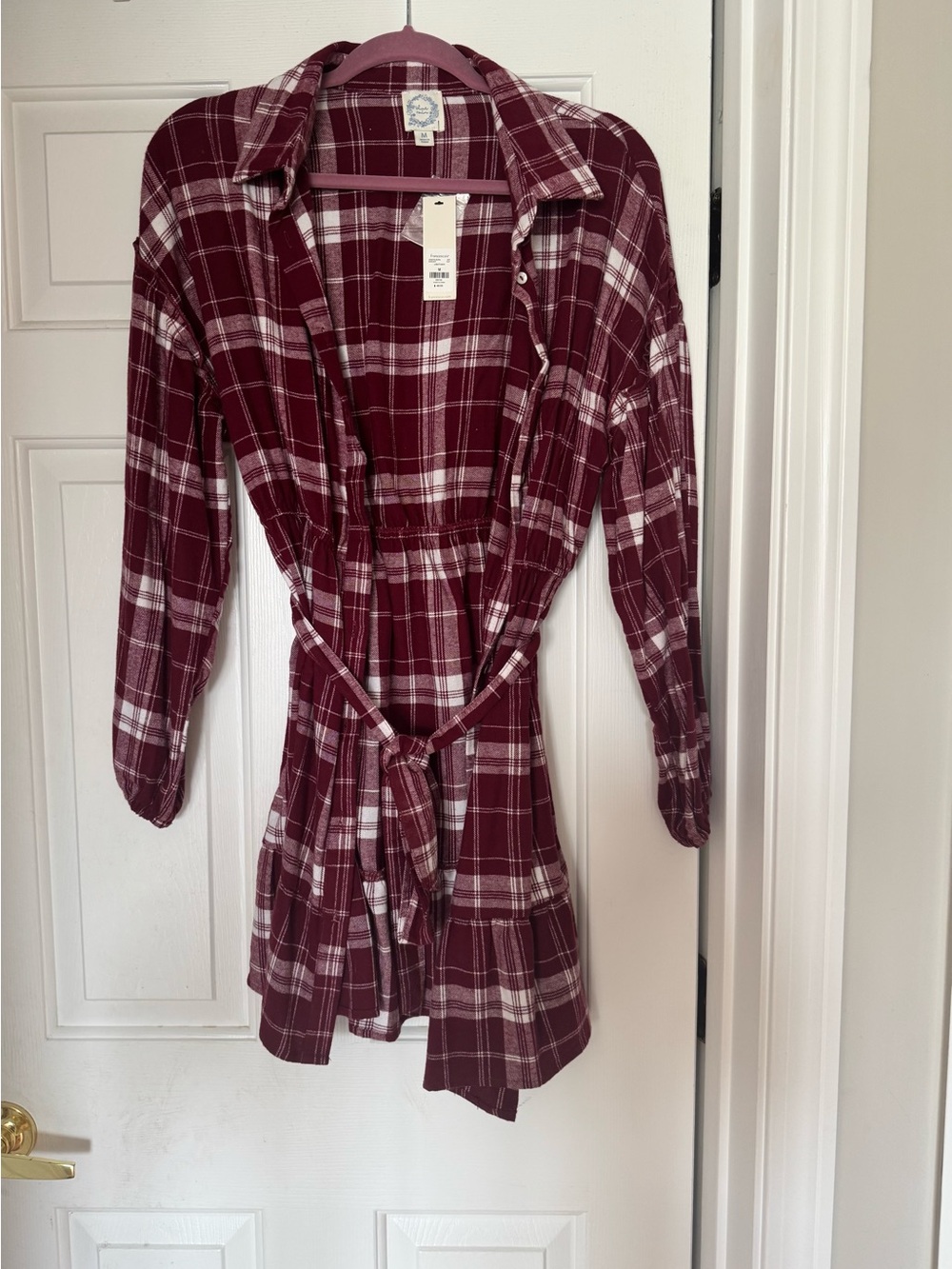 Stevie Plaid Button Mini Dress